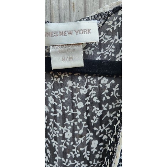 Ladies Robe S Peignoir See Thru Jones New York Floral Print Lace Trim - Picture 6 of 10